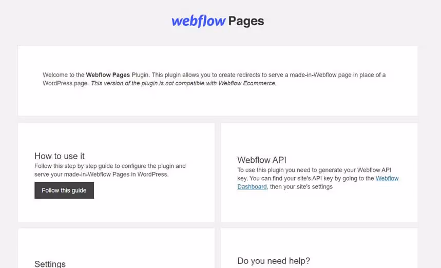 webflow pages plugin